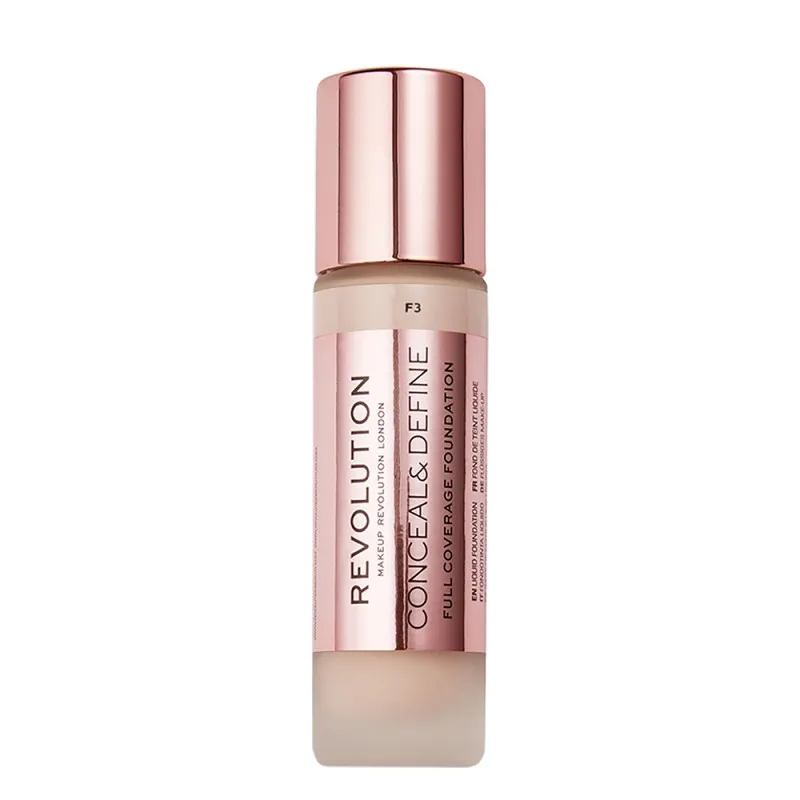 Makeup Revolution Conceal & Define Full Coverage Foundation 23ml #F3