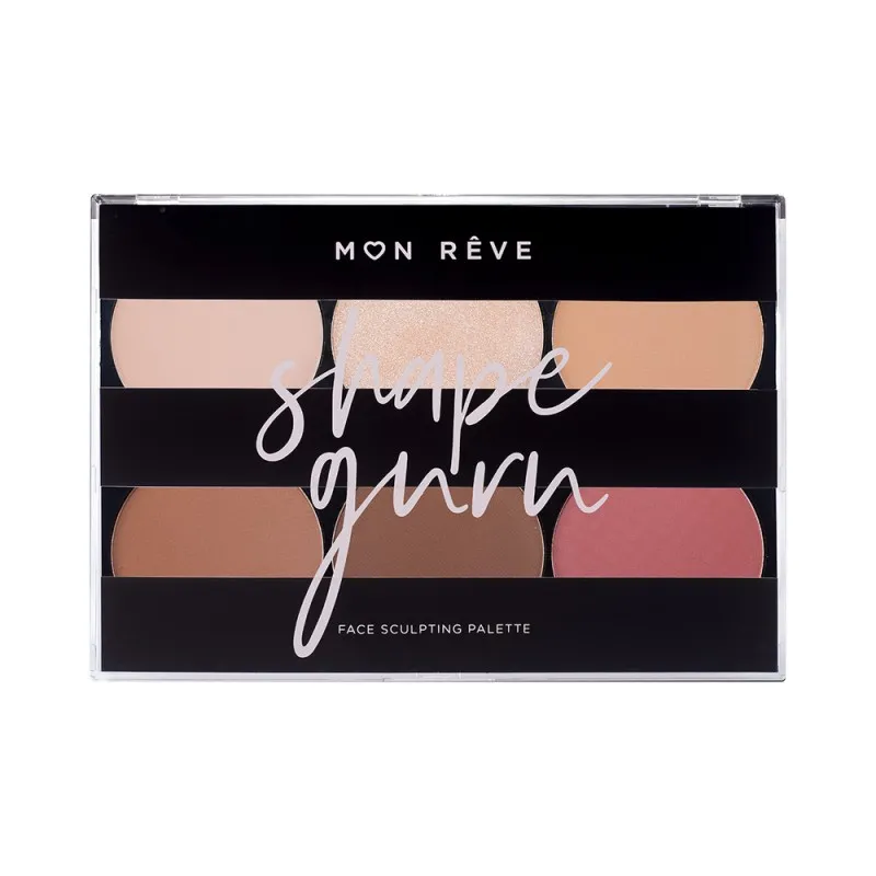 Mon Reve Shape Guru - Παλέτα highlighter, contour & blush 24gr #03 Deep