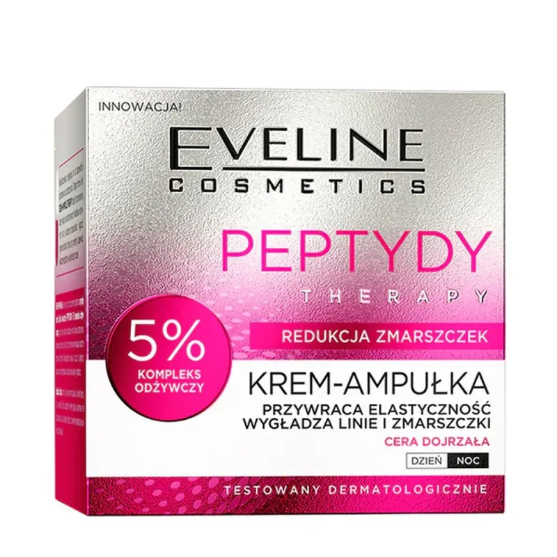Eveline Peptides Therapy 5% Cream-Ampoule 50ml - Αντιρυτιδική & Συσφιγκτική Κρέμα-Αμπούλα Προσώπου με Πεπτίδια (Ιδανική για Ώριμες Επιδερμίδες)