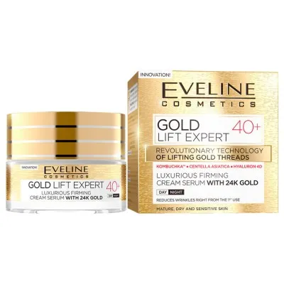 Eveline Gold Lift Expert Luxurious Firming Cream Serum Day And Night 40+ (50ml)