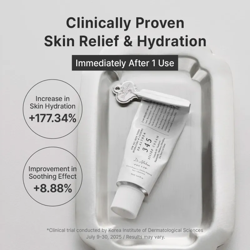 Dr.Althea 345 Relief Cream 50ml – Κρέμα Προσώπου για Ενυδάτωση, Ατέλειες & Ερυθρότητα με Υαλουρονικό Οξύ & Νιασιναμίδη