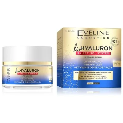 Eveline BioHyaluron 3xRetinol System 50+ Face Cream 50ml - Lifting & Ενεργή Αναζωογόνηση