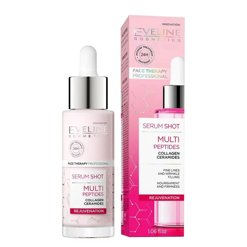 Eveline Serum Shot Multi Peptides | Αντιγηραντικός Ορός Για Το Πρόσωπο για Σύσφιξη & Αναζωογόνηση 30ml